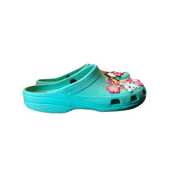 Crocs Women’s Teal Slippers Size 8 Missing The Back Strap - Picture 1 of 6